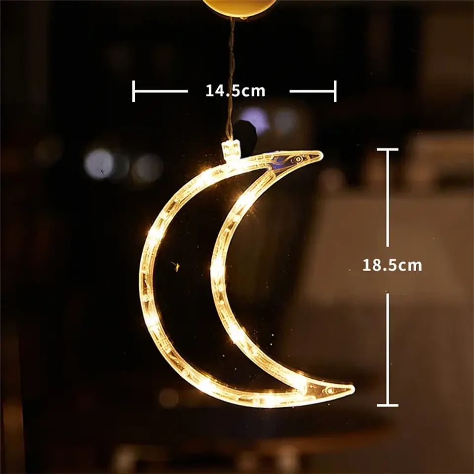 Adorno Navideño Colgante con Luz LED a Pilas – 10 Diseños para Ventanas y Hogar 9