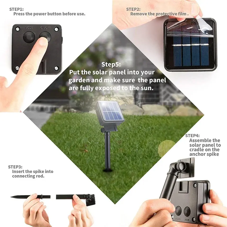 Guirnalda Solar LED para Exterior – 7, 12, 22 y 32 Metros, hasta 300 Luces 5