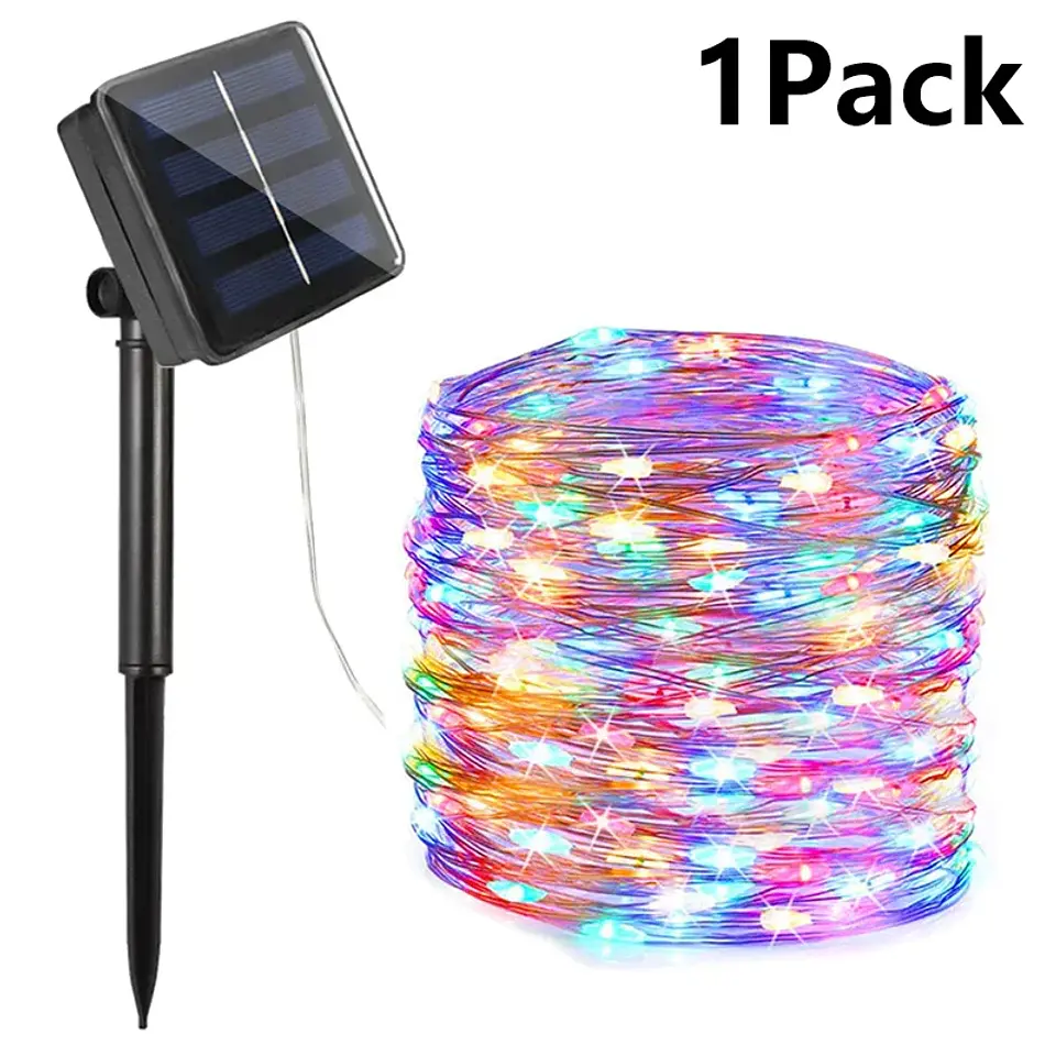 Guirnalda Solar LED para Exterior – 7, 12, 22 y 32 Metros, hasta 300 Luces 10