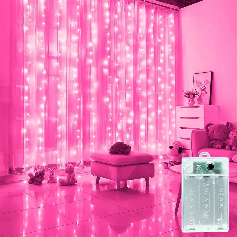 Cortina de Luces LED Navideñas a Pilas – 8 Modos, Hasta 6 × 3 m y 600 LED 10