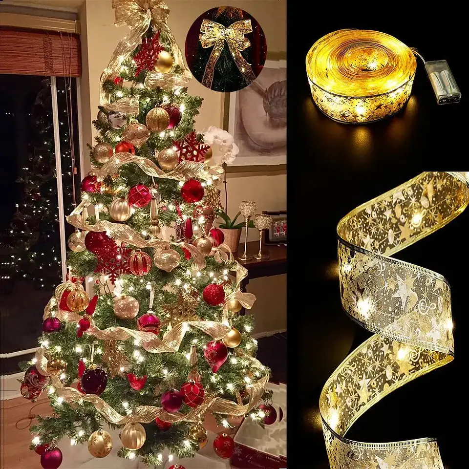Cinta LED Navideña Decorativa con Luces – Ideal para Árbol, Guirnaldas y Lazos 1