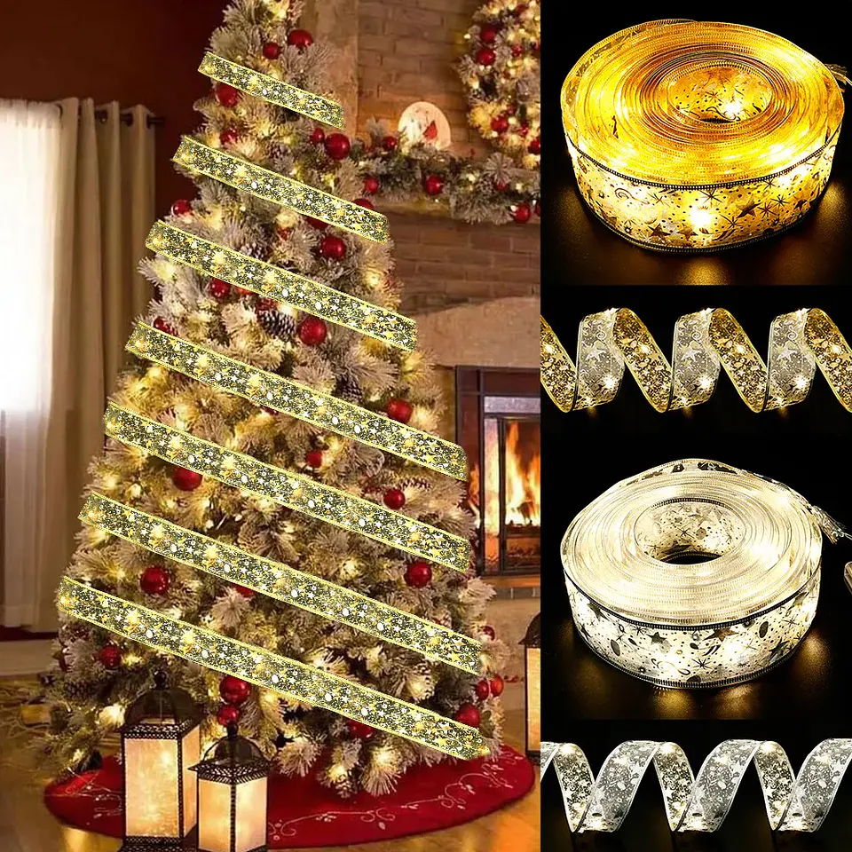Cinta LED Navideña Decorativa con Luces – Ideal para Árbol, Guirnaldas y Lazos 2