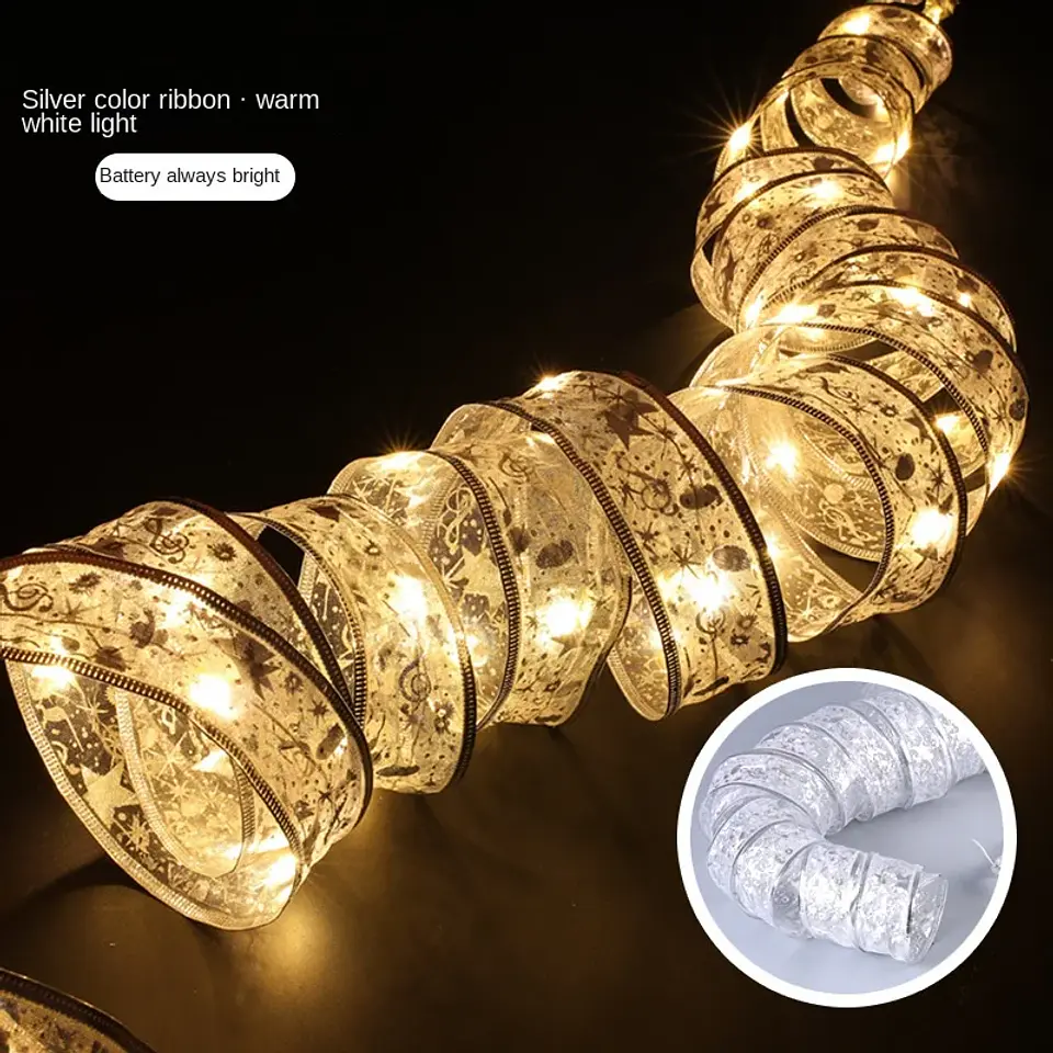 Cinta LED Navideña Decorativa con Luces – Ideal para Árbol, Guirnaldas y Lazos 8