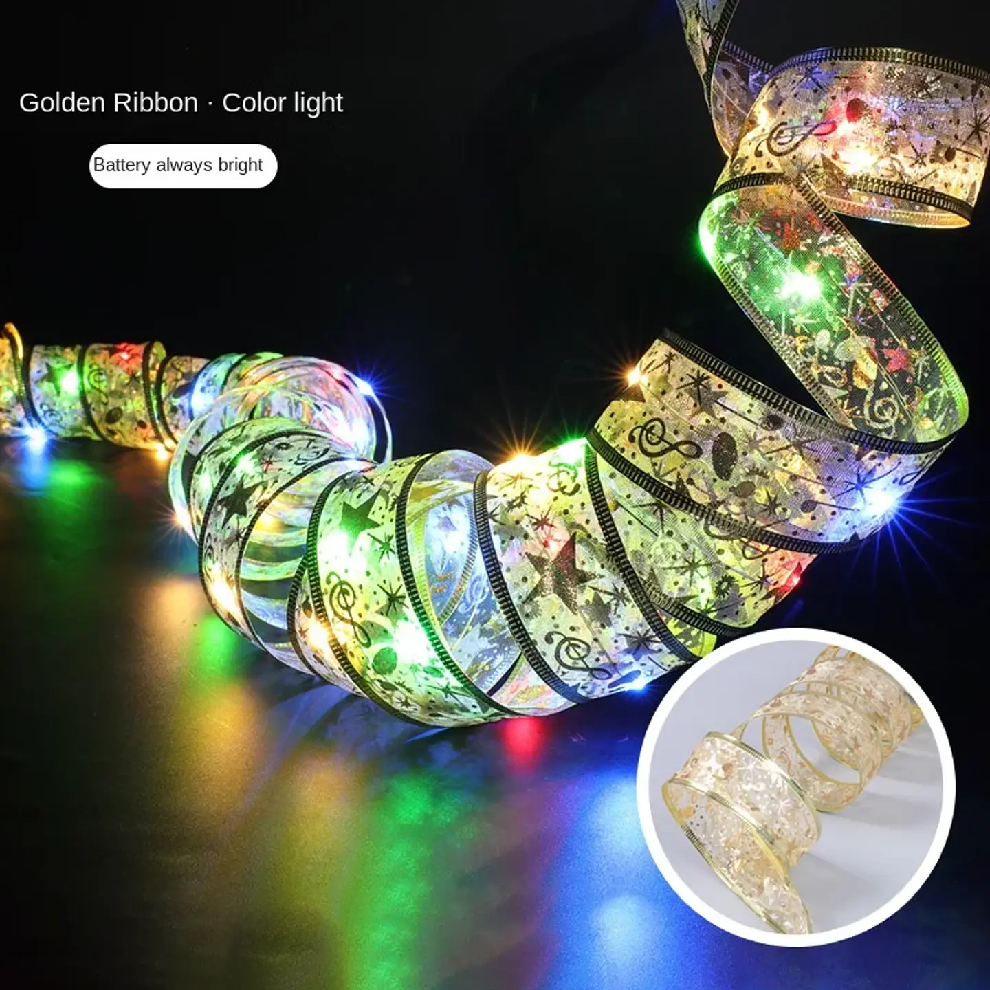 Cinta LED Navideña Decorativa con Luces – Ideal para Árbol, Guirnaldas y Lazos 10