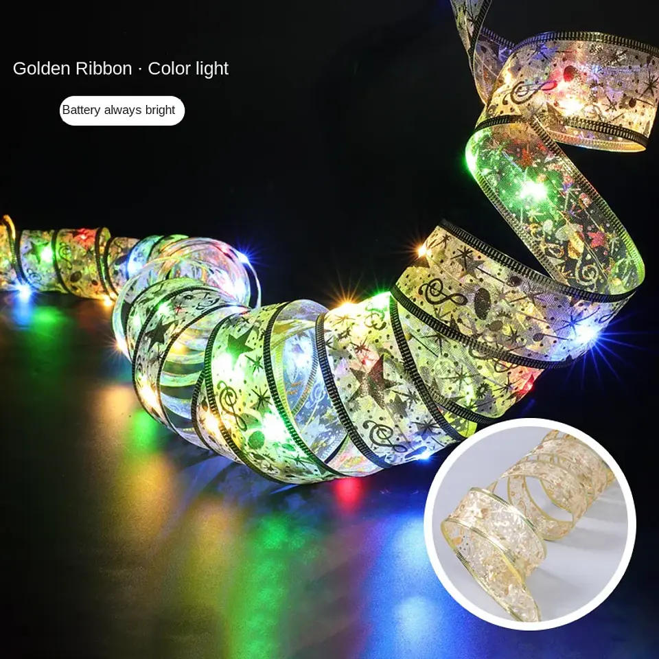 Cinta LED Navideña Decorativa con Luces – Ideal para Árbol, Guirnaldas y Lazos 10