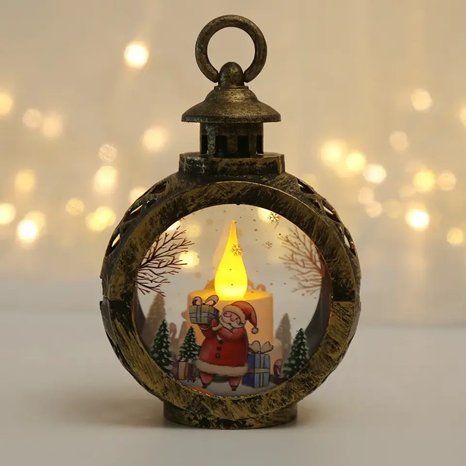 Farol LED Navideño Decorativo con Luz – Adorno Luminoso para Navidad 2