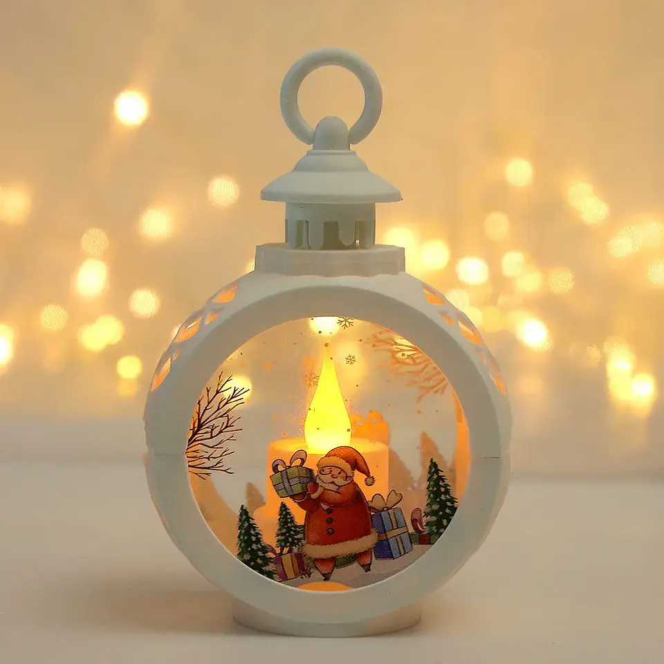 Farol LED Navideño Decorativo con Luz – Adorno Luminoso para Navidad 12