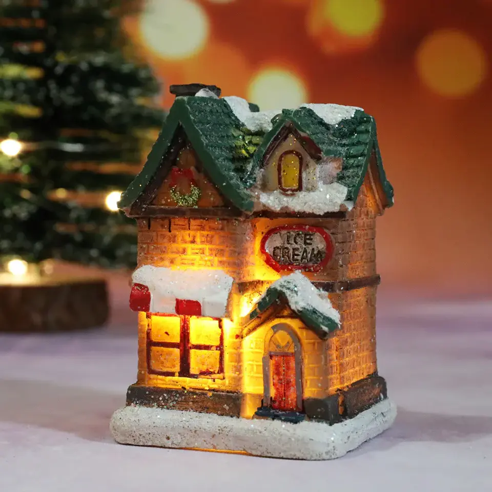 Casitas Navideñas Iluminadas LED – Villa de Navidad Decorativa 7