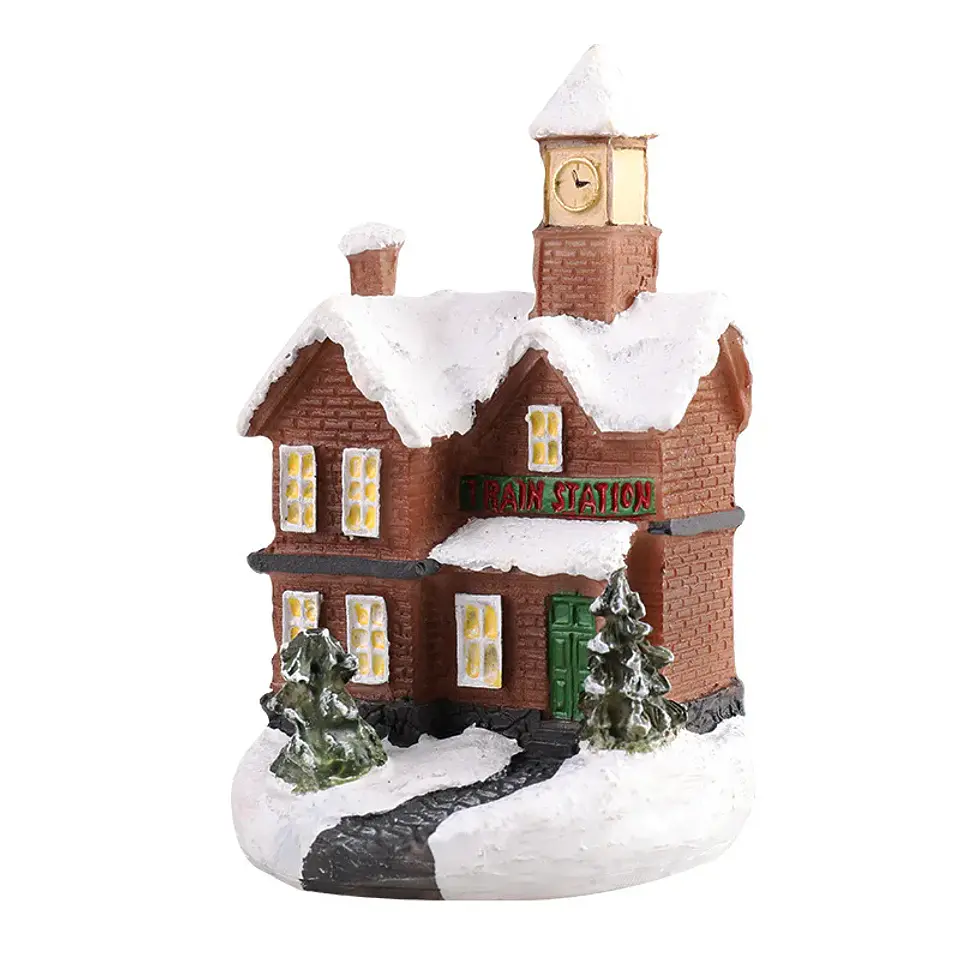 Casitas Navideñas Iluminadas LED – Villa de Navidad Decorativa 11