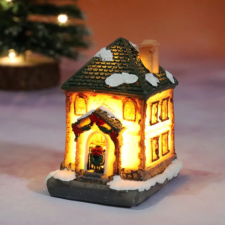 Casitas Navideñas Iluminadas LED – Villa de Navidad Decorativa 12