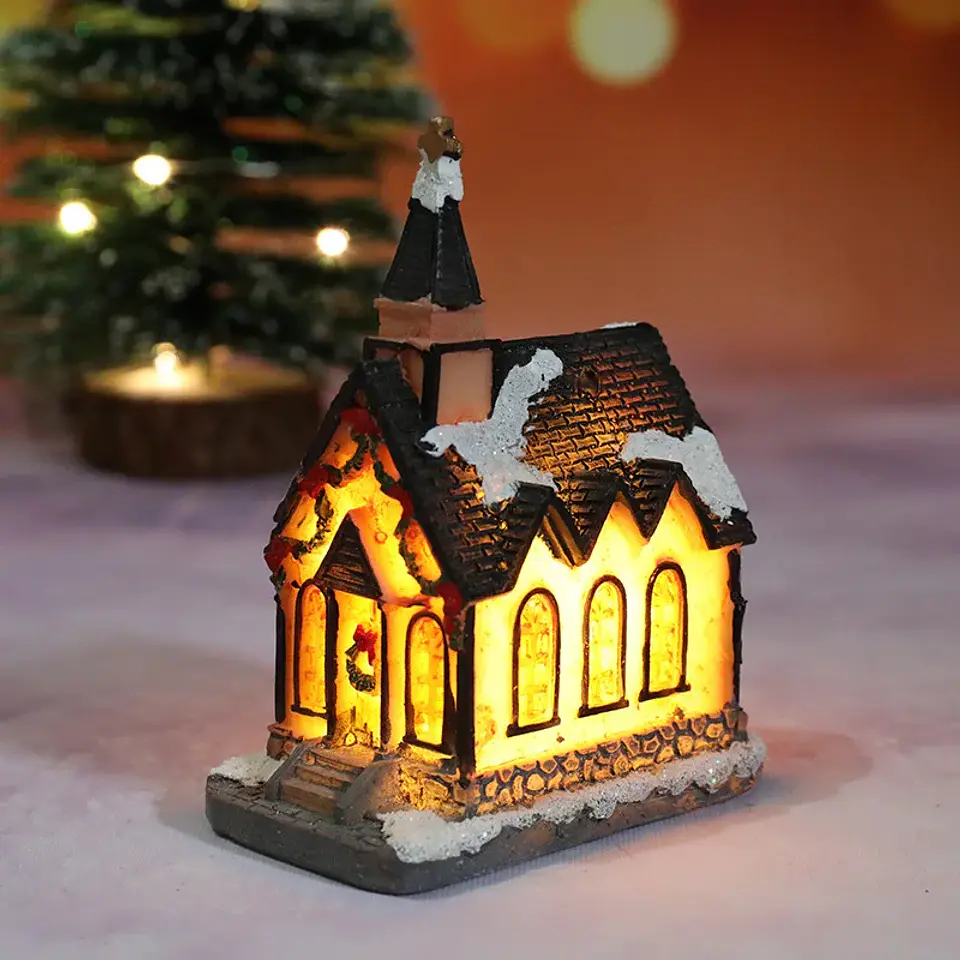 Casitas Navideñas Iluminadas LED – Villa de Navidad Decorativa 14