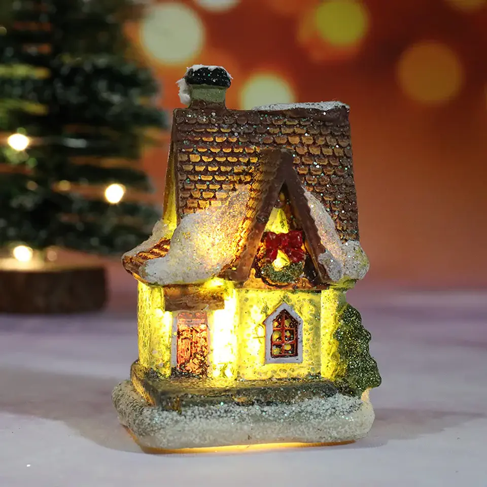 Casitas Navideñas Iluminadas LED – Villa de Navidad Decorativa 17