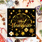 Servilletas Premium Año Nuevo Negro y Dorado – Decoración Elegante para Fiesta - Miniatura 4