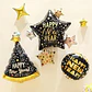 Globos Decorativos Año Nuevo Dorado y Negro – Estrellas, Botellas y Diseños de Fiesta - Miniatura 2