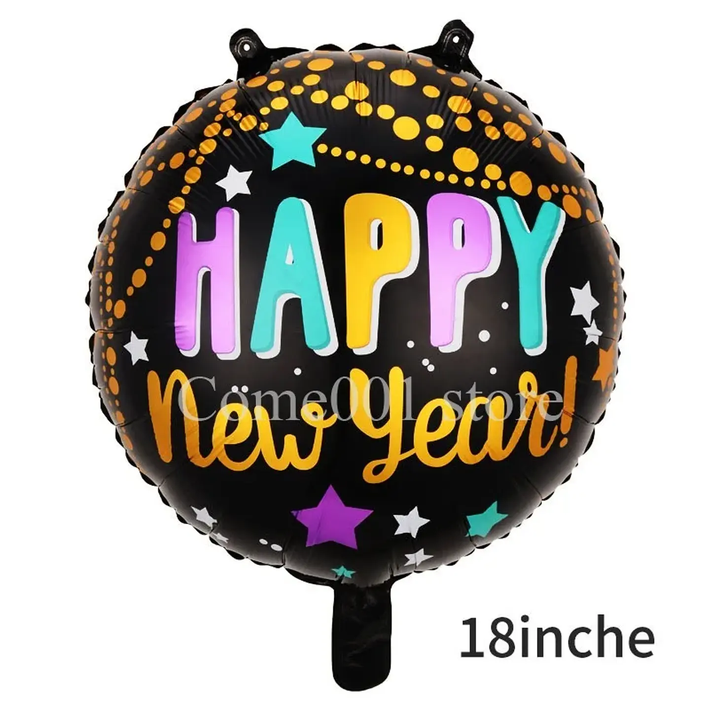Globos Decorativos Año Nuevo Dorado y Negro – Estrellas, Botellas y Diseños de Fiesta 6