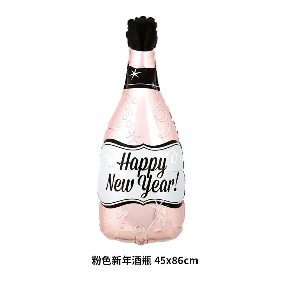 Globos Decorativos Año Nuevo Dorado y Negro – Estrellas, Botellas y Diseños de Fiesta 8