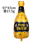 Globos Decorativos Año Nuevo Dorado y Negro – Estrellas, Botellas y Diseños de Fiesta - Miniatura 12