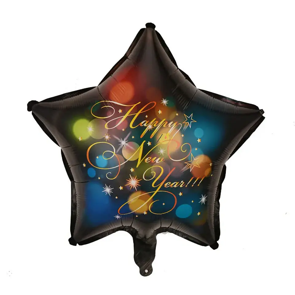 Globos Decorativos Año Nuevo Dorado y Negro – Estrellas, Botellas y Diseños de Fiesta 17