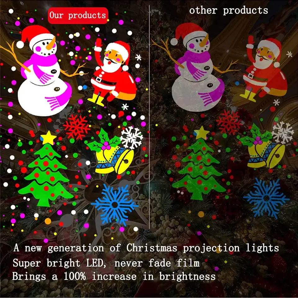 Proyector LED Navideño 16 Diseños – Luces Decorativas para Navidad y Año Nuevo 5