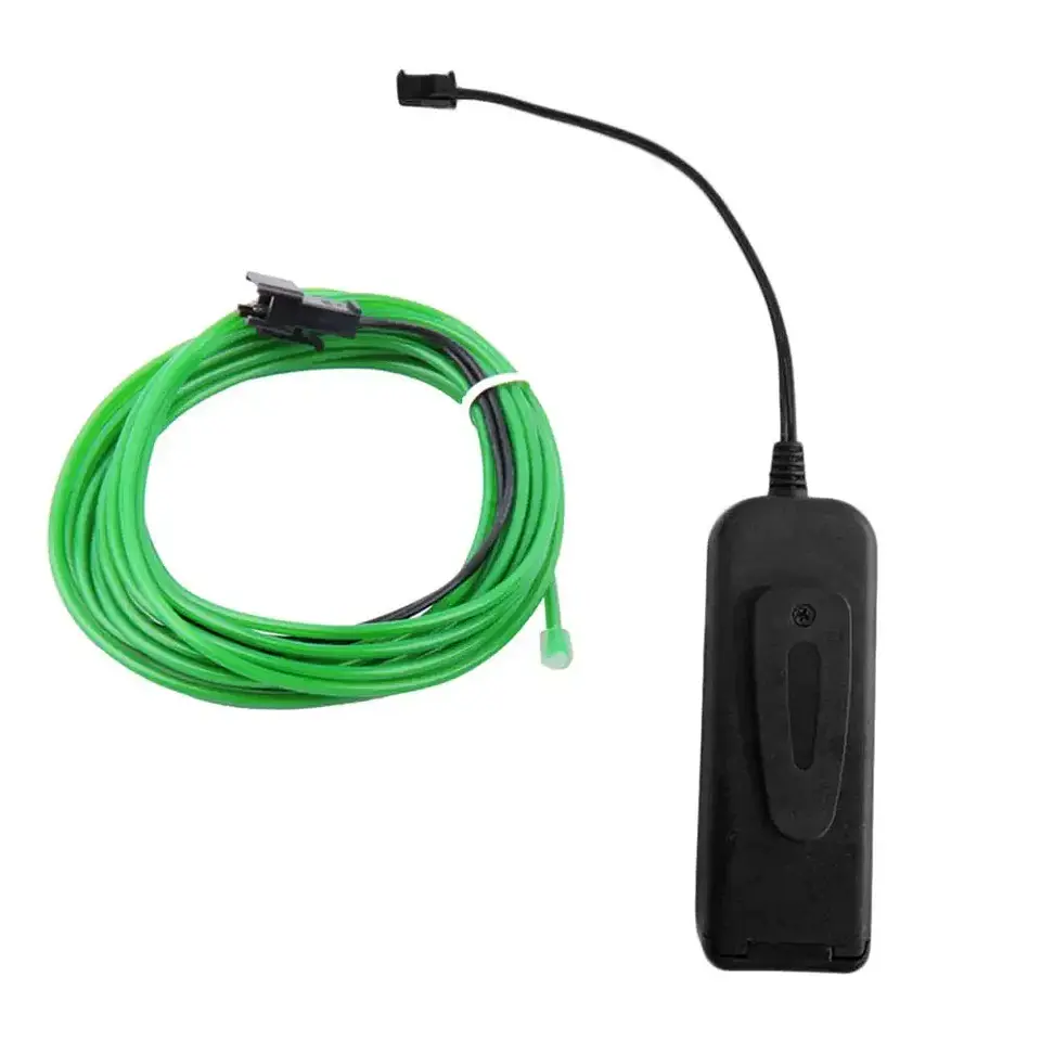 Cable Neón LED EL Luminoso – Decoración para Ropa, Fiestas y Auto 1m / 3m / 5m 9