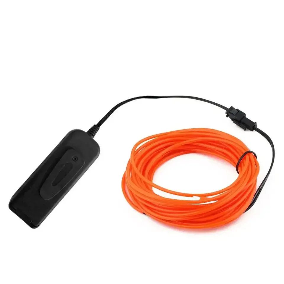 Cable Neón LED EL Luminoso – Decoración para Ropa, Fiestas y Auto 1m / 3m / 5m 12