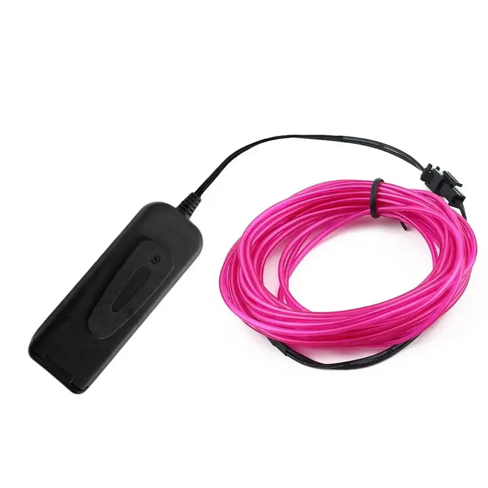 Cable Neón LED EL Luminoso – Decoración para Ropa, Fiestas y Auto 1m / 3m / 5m 13