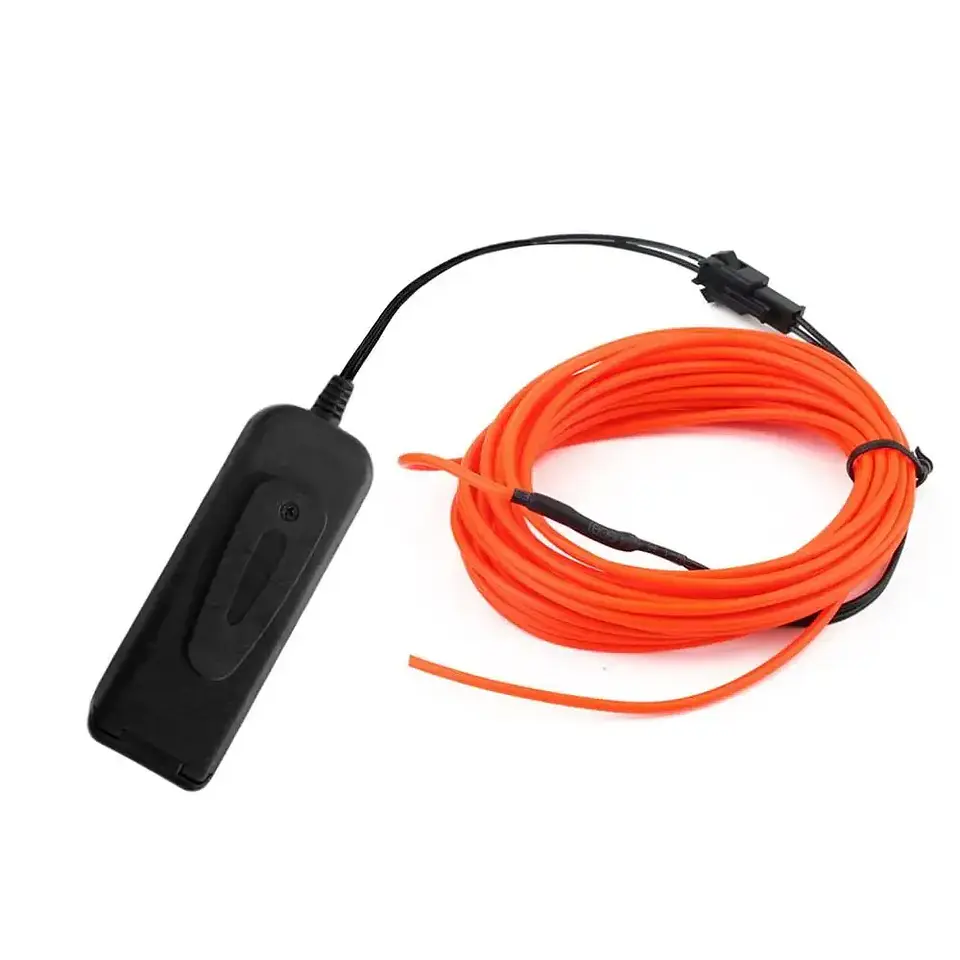 Cable Neón LED EL Luminoso – Decoración para Ropa, Fiestas y Auto 1m / 3m / 5m 15