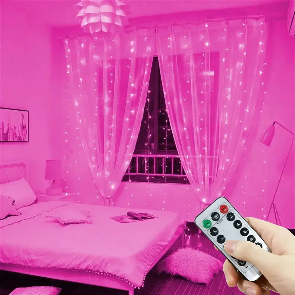 Cortina de Luces LED USB con 8 Modos – Decoración para Navidad, Año Nuevo y Fiestas 10