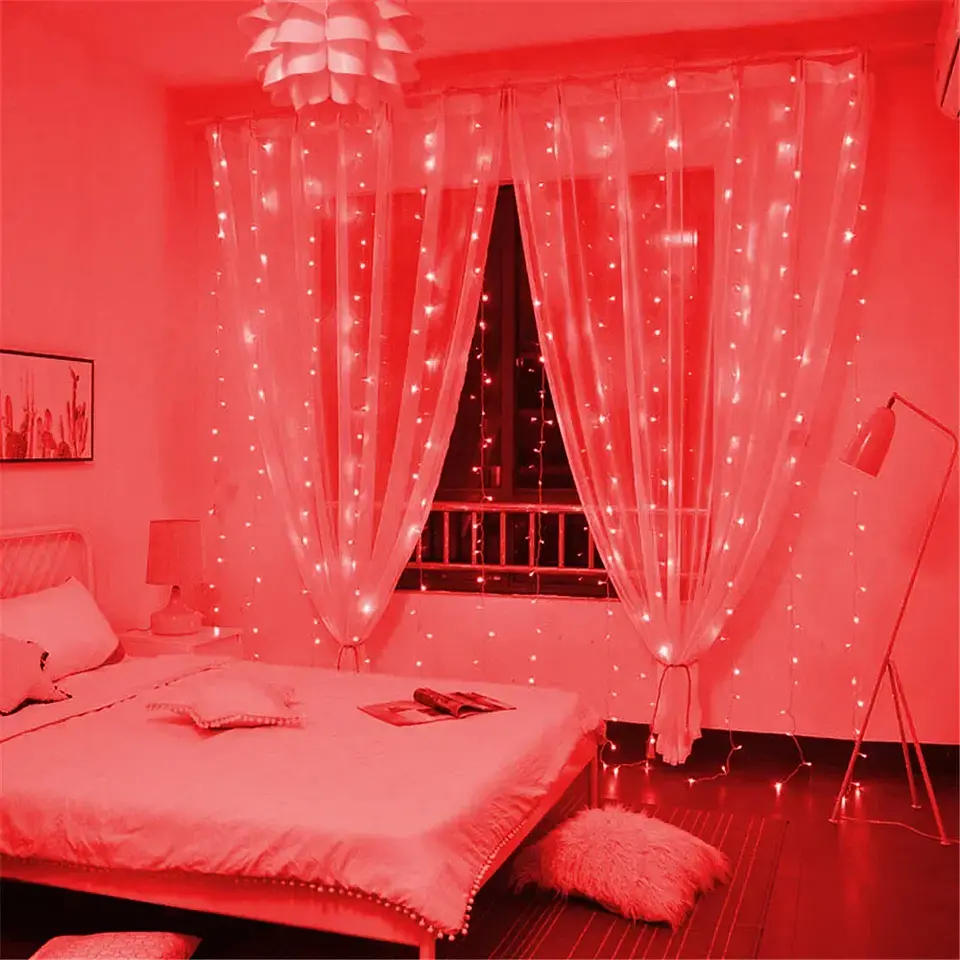 Cortina de Luces LED USB con 8 Modos – Decoración para Navidad, Año Nuevo y Fiestas 14