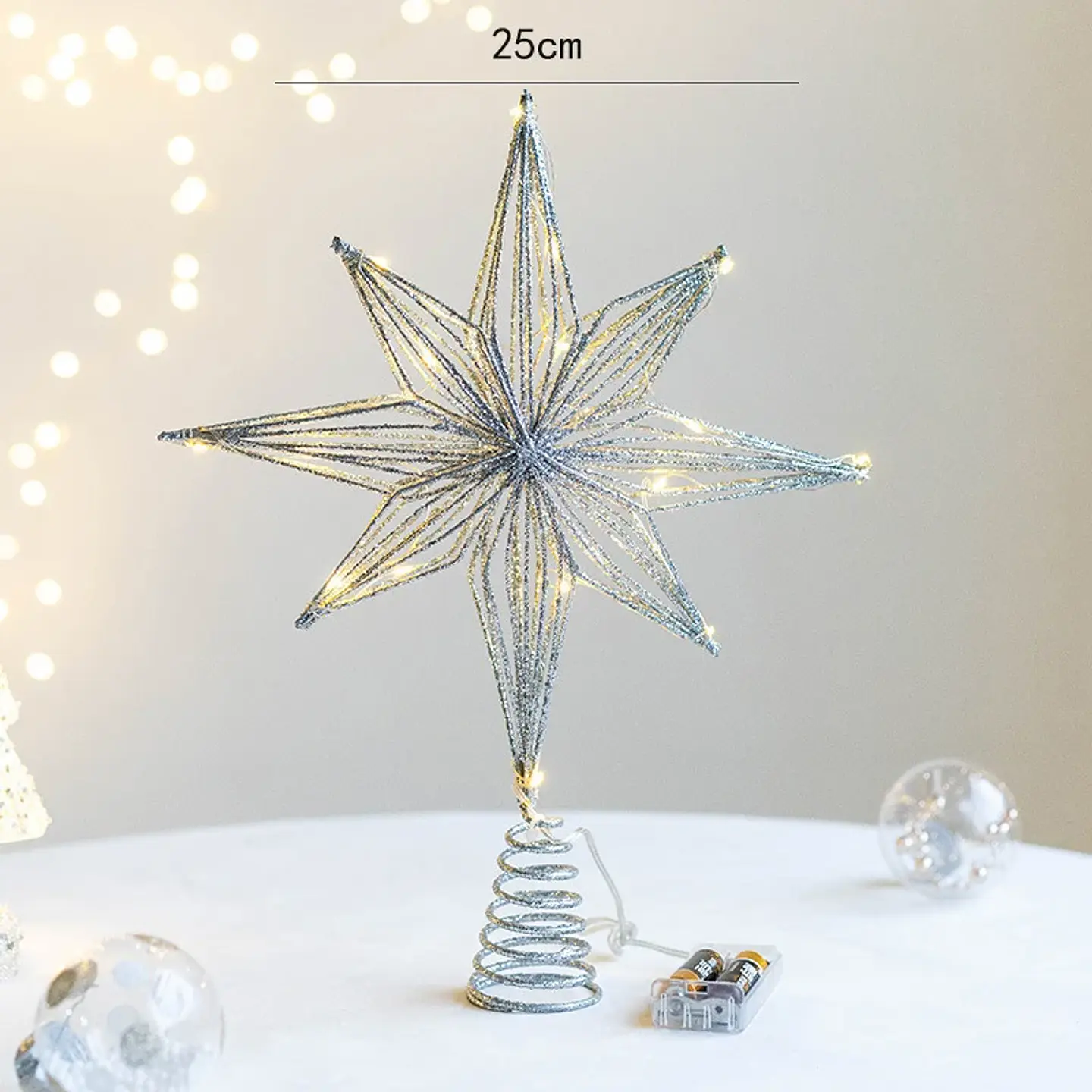 Estrella LED para Punta de Árbol de Navidad – Adorno Luminoso para Navidad y Año Nuevo 6