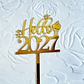 Adorno para Torta Feliz Año Nuevo 2027 – Topper Acrílico Dorado para Celebraciones - Miniatura 10