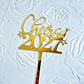 Adorno para Torta Feliz Año Nuevo 2027 – Topper Acrílico Dorado para Celebraciones - Miniatura 12