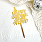 Adorno para Torta Feliz Año Nuevo 2027 – Topper Acrílico Dorado para Celebraciones - Miniatura 13