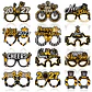 Set de 6 Lentes de Fiesta Año Nuevo 2027 – Negro y Dorado con Glitter para Fotos y Celebraciones - Miniatura 1