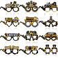 Set de 6 Lentes de Fiesta Año Nuevo 2027 – Negro y Dorado con Glitter para Fotos y Celebraciones - Miniatura 2