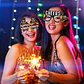 Set de 6 Lentes de Fiesta Año Nuevo 2027 – Negro y Dorado con Glitter para Fotos y Celebraciones - Miniatura 4
