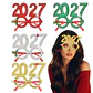 Set Año Nuevo 2027 – Cintillos y Lentes Glitter para Fiestas y Fotografías - Miniatura 3