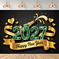 Set de Decoración Año Nuevo 2027 – Platos, Vasos, Servilletas, Mantel y Accesorios para Fiesta - Miniatura 4