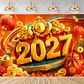 Set de Decoración Año Nuevo 2027 – Platos, Vasos, Servilletas, Mantel y Accesorios para Fiesta - Miniatura 5