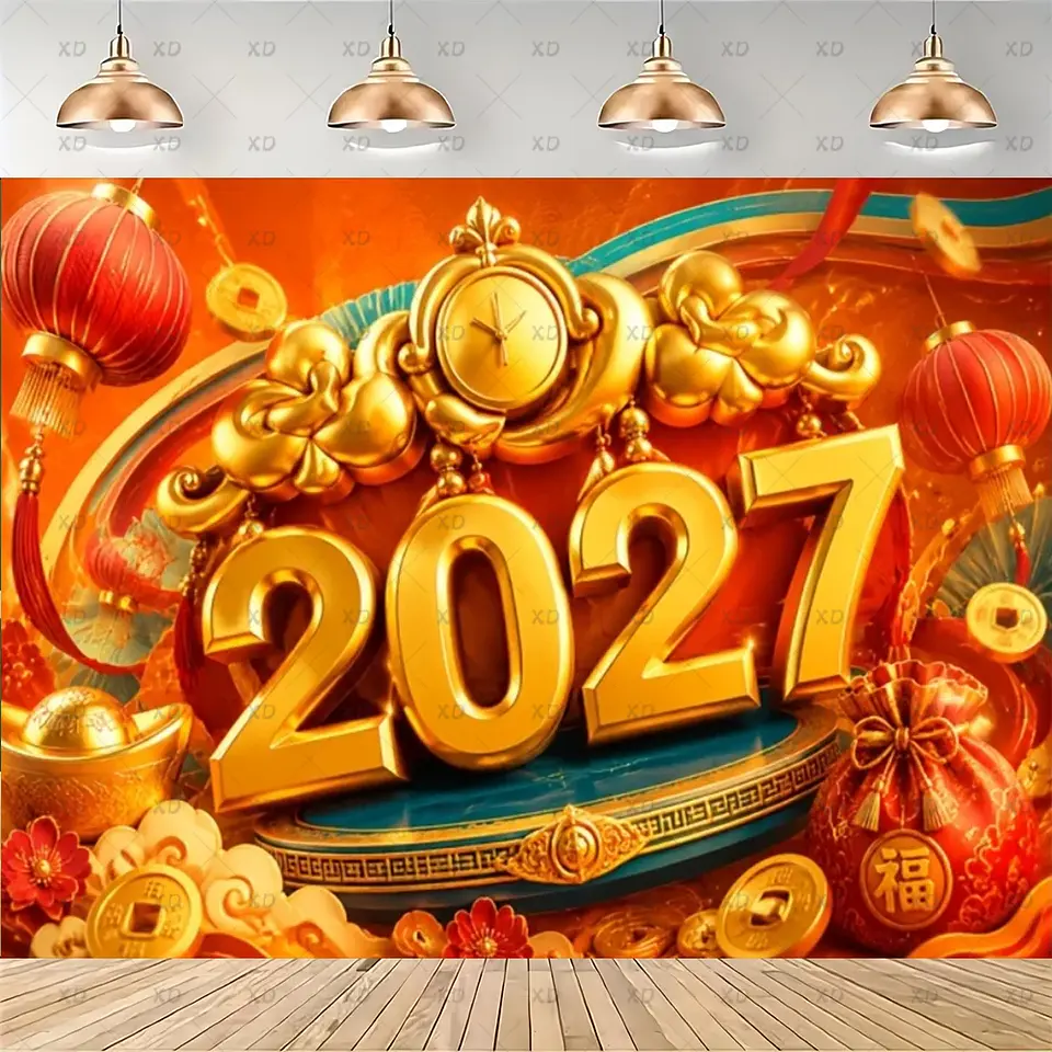 Set de Decoración Año Nuevo 2027 – Platos, Vasos, Servilletas, Mantel y Accesorios para Fiesta 5