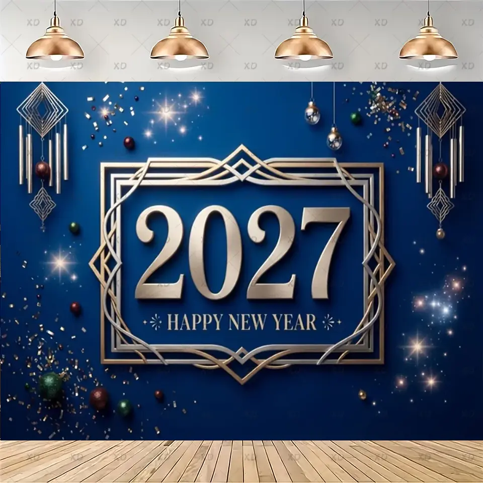 Set de Decoración Año Nuevo 2027 – Platos, Vasos, Servilletas, Mantel y Accesorios para Fiesta 6