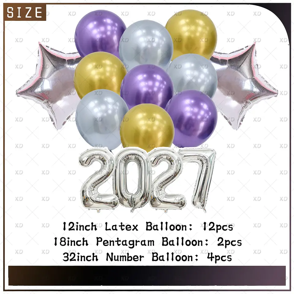 Set de Decoración Año Nuevo 2027 – Platos, Vasos, Servilletas, Mantel y Accesorios para Fiesta 20