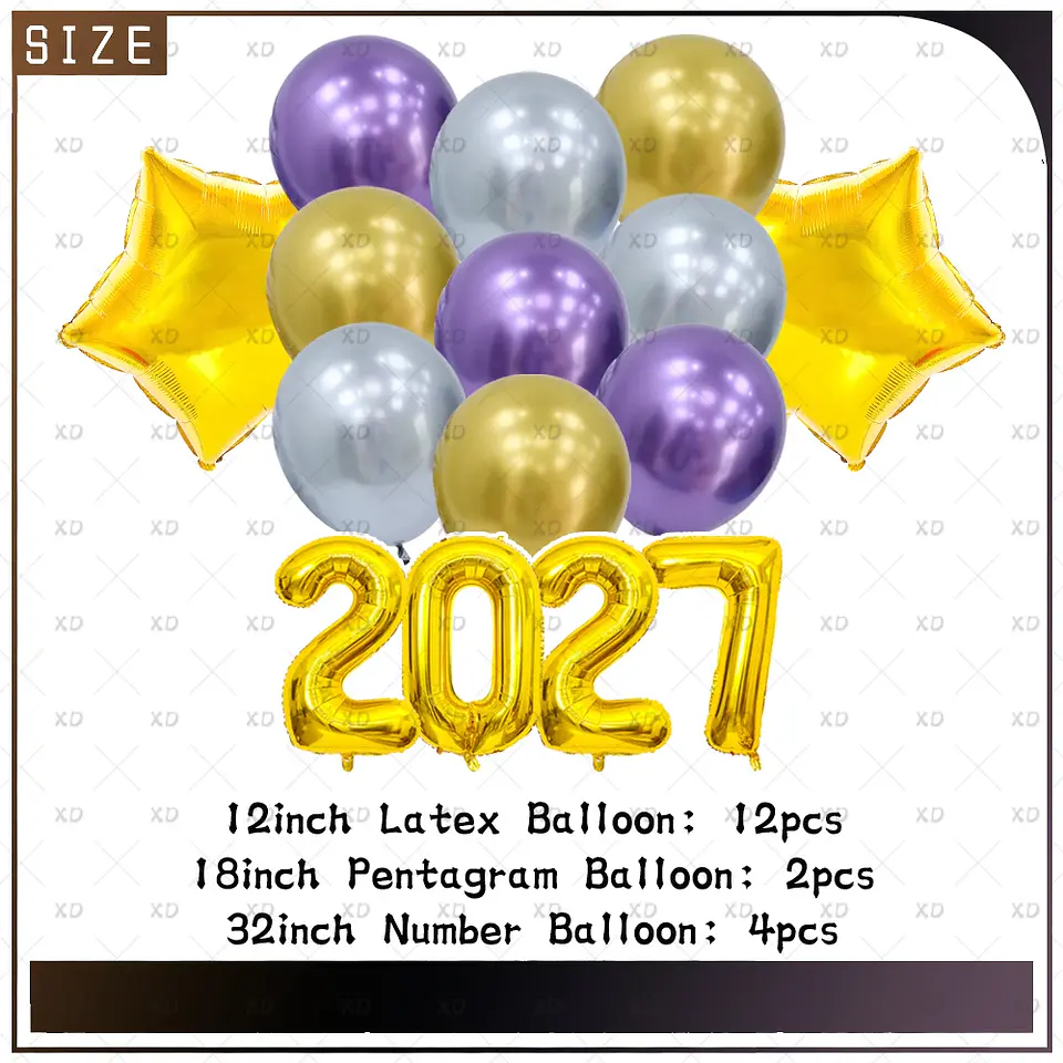 Set de Decoración Año Nuevo 2027 – Platos, Vasos, Servilletas, Mantel y Accesorios para Fiesta 21