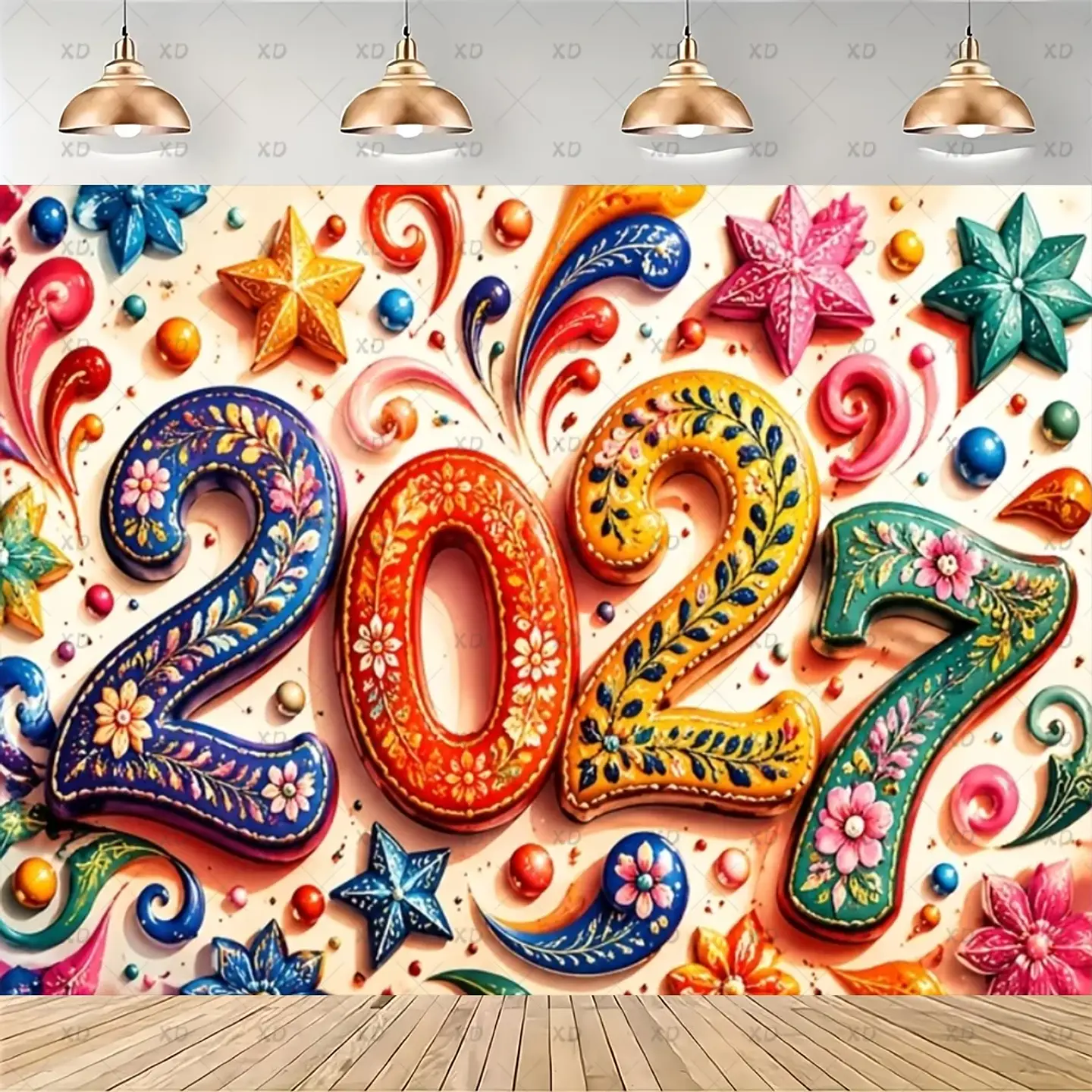 Set de Decoración Año Nuevo 2027 – Platos, Vasos, Servilletas, Mantel y Accesorios para Fiesta 25