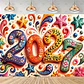 Set de Decoración Año Nuevo 2027 – Platos, Vasos, Servilletas, Mantel y Accesorios para Fiesta - Miniatura 25