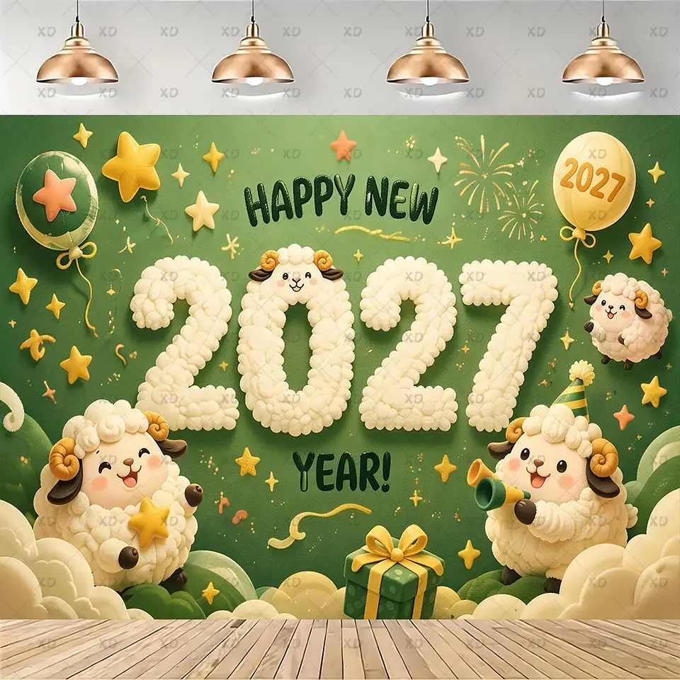 Set de Decoración Año Nuevo 2027 – Platos, Vasos, Servilletas, Mantel y Accesorios para Fiesta 26