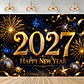 Set de Decoración Año Nuevo 2027 – Platos, Vasos, Servilletas, Mantel y Accesorios para Fiesta - Miniatura 27