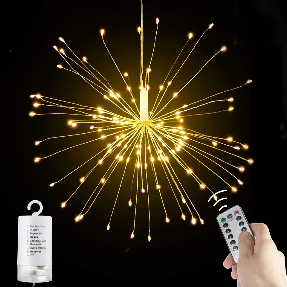 Guirnalda de Luces LED Tipo Fuegos Artificiales – Decoración para Año Nuevo, Navidad y Fiestas 1