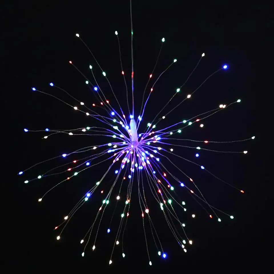 Guirnalda de Luces LED Tipo Fuegos Artificiales – Decoración para Año Nuevo, Navidad y Fiestas 2