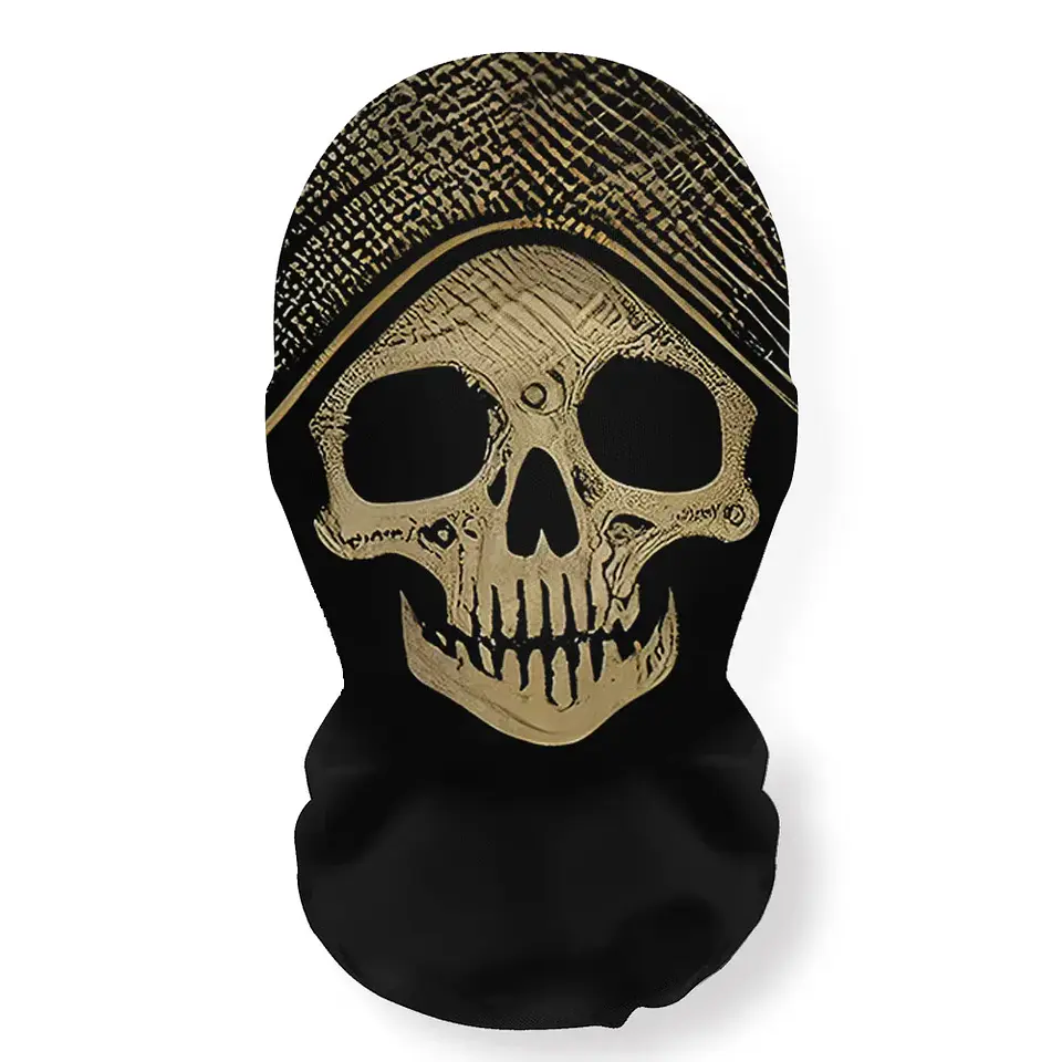 Máscara de Esqueleto con Capucha de Malla – Terror para Halloween 2